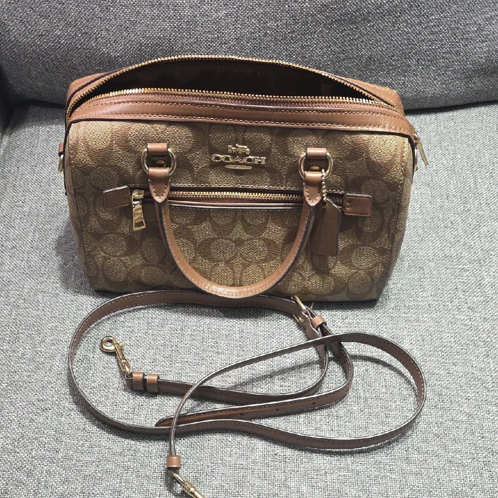 Coach Tan and Brown Satchel - Picture 1 of 8